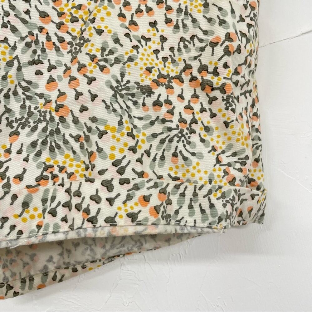 Loft White Orange & Yellow Floral Womens Chino Dressy Shorts Womens 8 Beachy - Picture 2 of 8